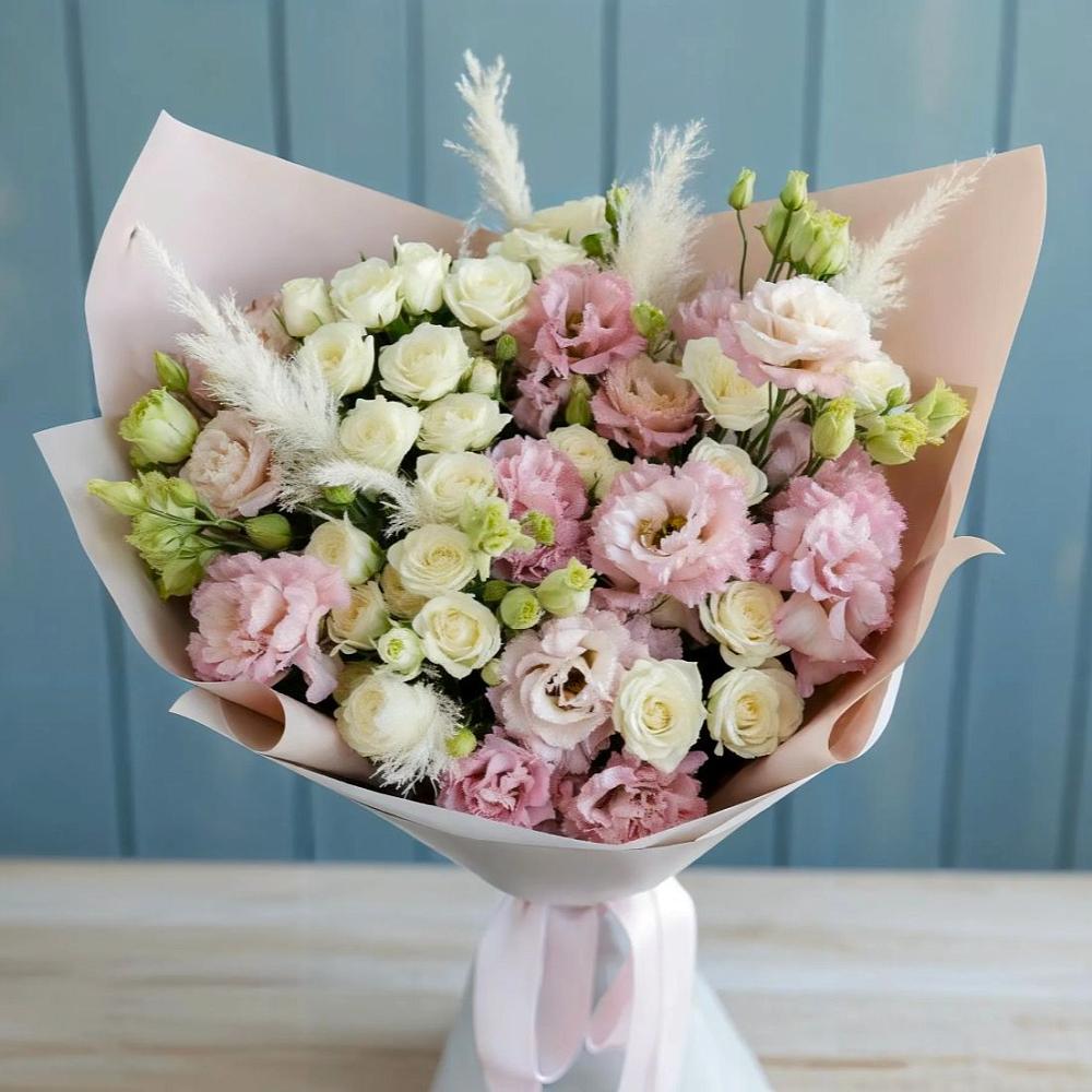 Букет цветов из: Альстромерии и Розы в Игумново