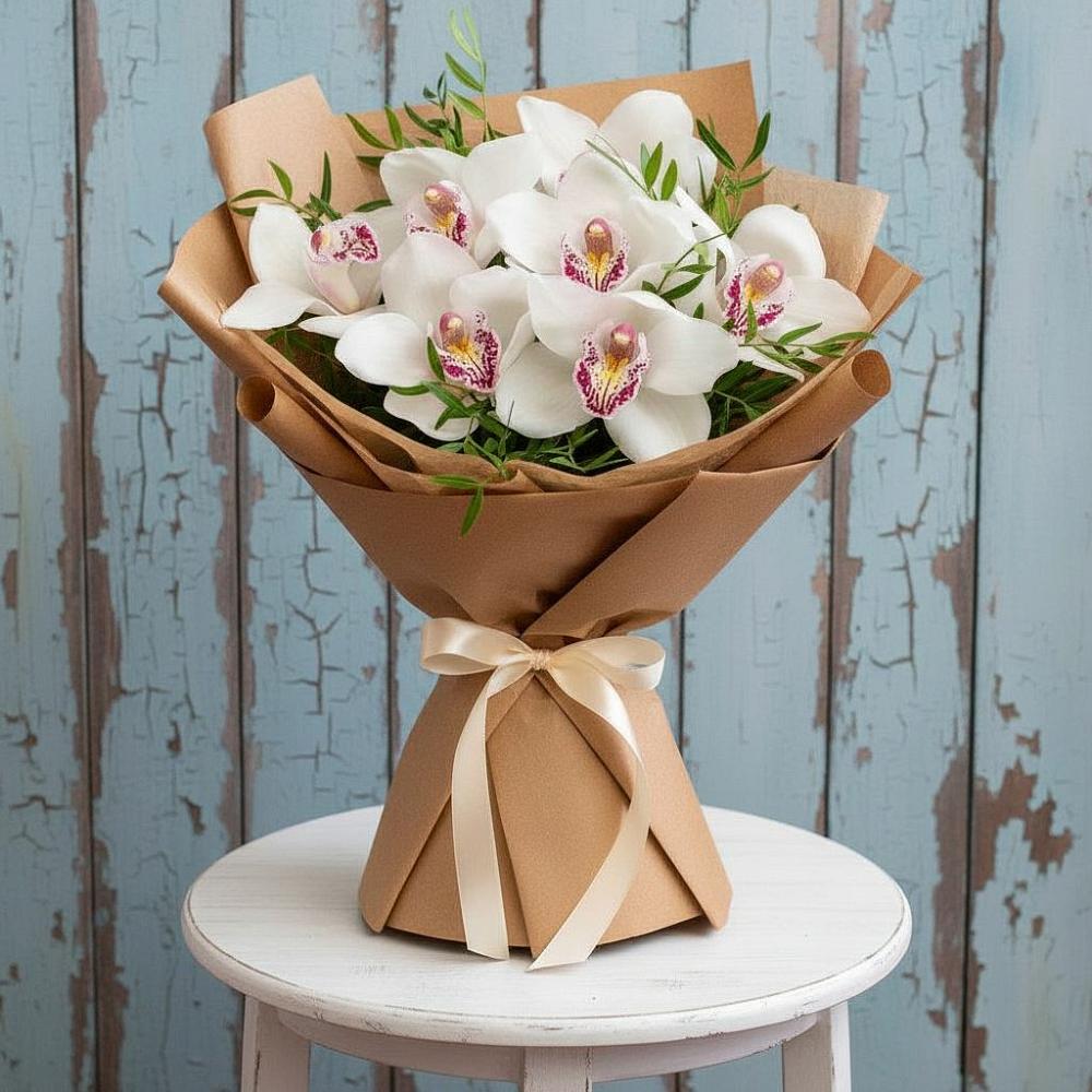 Букет цветов из: Орхидеи и Розы в Игумново