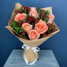 Букет цветов из:  Розы и Альстромерии в Игумново