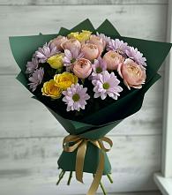 Букет цветов из:  Хризантемы и Розы в Игумново
