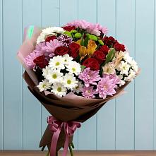 Букет цветов из:  Розы, Хризантемы и Альстромерии в Игумново