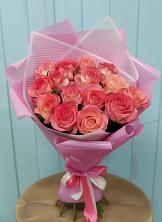 Букет 15 Розовых роз Равель в Игумново
